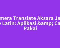 Kamera Translate Aksara Jawa ke Latin: Aplikasi & Cara Pakai