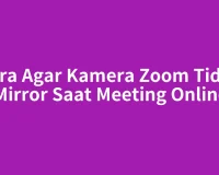 Cara Agar Kamera Zoom Tidak Mirror Saat Meeting Online