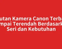 Urutan Kamera Canon Terbaik Sampai Terendah Berdasarkan Seri dan Kebutuhan